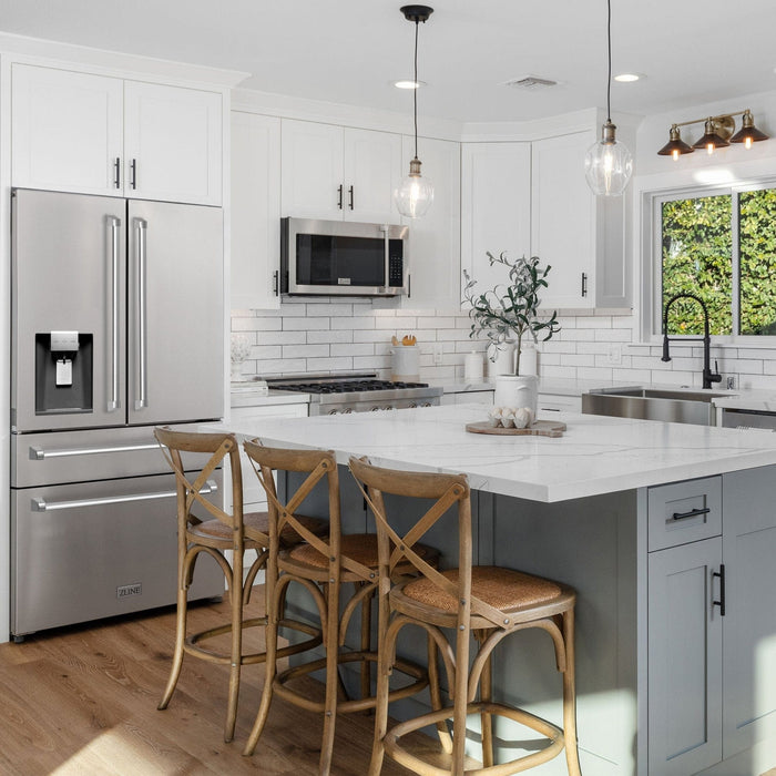 ZLINE 36" Refrigerator, Water, Ice Dispenser, Fingerprint Resistant, RFM - W - 36 - Farmhouse Kitchen and Bath