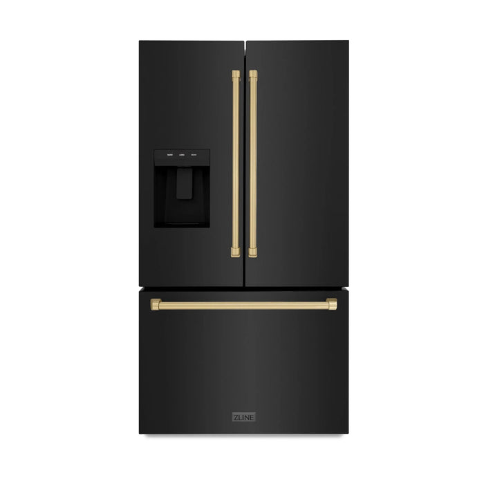 ZLINE 36" Refrigerator, Water, Ice Dispenser, Fingerprint Resistant, RSMZ - W - 36 - BS - CB - Farmhouse Kitchen and Bath