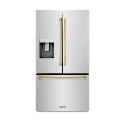 ZLINE 36" Refrigerator, Water, Ice Dispenser, Fingerprint Resistant, RSMZ - W - 36 - G - Farmhouse Kitchen and Bath