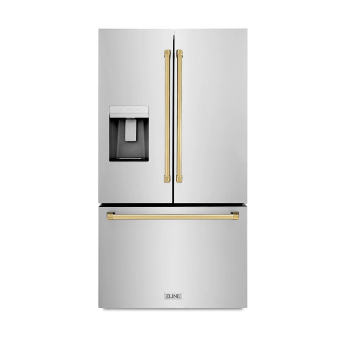 ZLINE 36" Refrigerator, Water, Ice Dispenser, Fingerprint Resistant, RSMZ - W - 36 - G - Farmhouse Kitchen and Bath