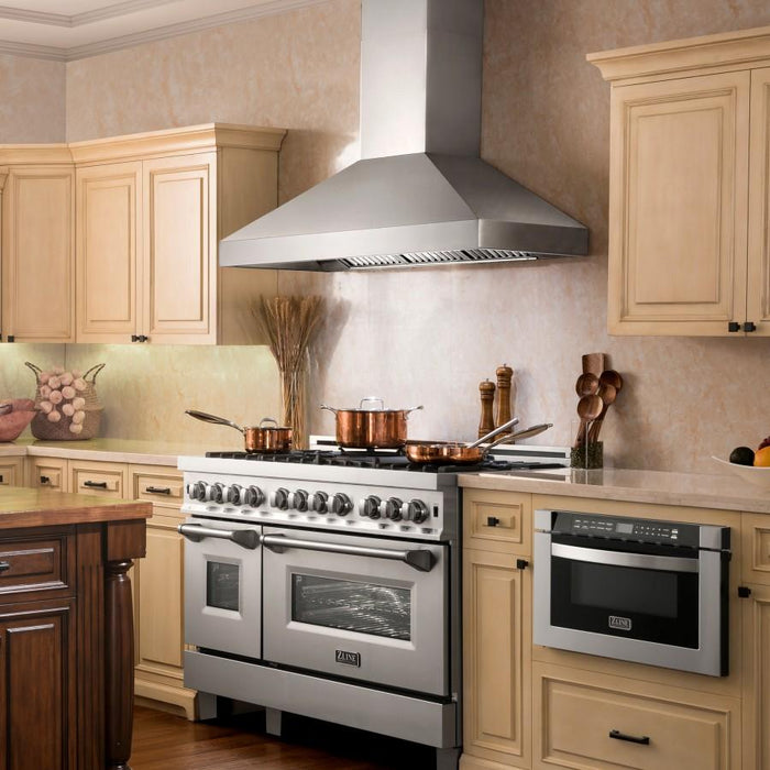 ZLINE 36" Remote Dual Blower Stainless Wall Range Hood, 597 - RD - 36 - Farmhouse Kitchen and Bath