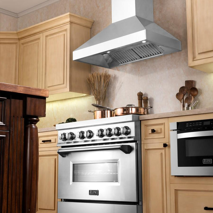 ZLINE 36" Remote Dual Blower Stainless Wall Range Hood, 597 - RD - 36 - Farmhouse Kitchen and Bath