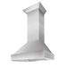 ZLINE 36" Snow Finish Stainless Range Hood with Snow Finish Shell, 8654SN - 36 - Farmhouse Kitchen and Bath