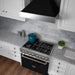ZLINE 36" Snow Finish Wall Range Hood, Black Matte Shell, 8654BLM - 36 - Farmhouse Kitchen and Bath