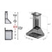 ZLINE 36" Snow Finish Wall Range Hood, Black Matte Shell, 8654BLM - 36 - Farmhouse Kitchen and Bath