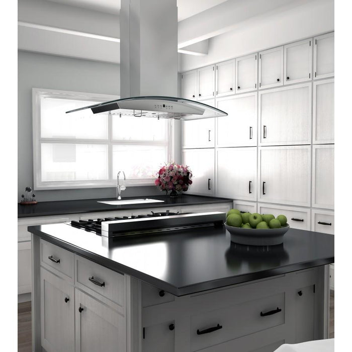 ZLINE 36" Stainless Steel Island Range Hood, GL5i - 36 - Farmhouse Kitchen and Bath