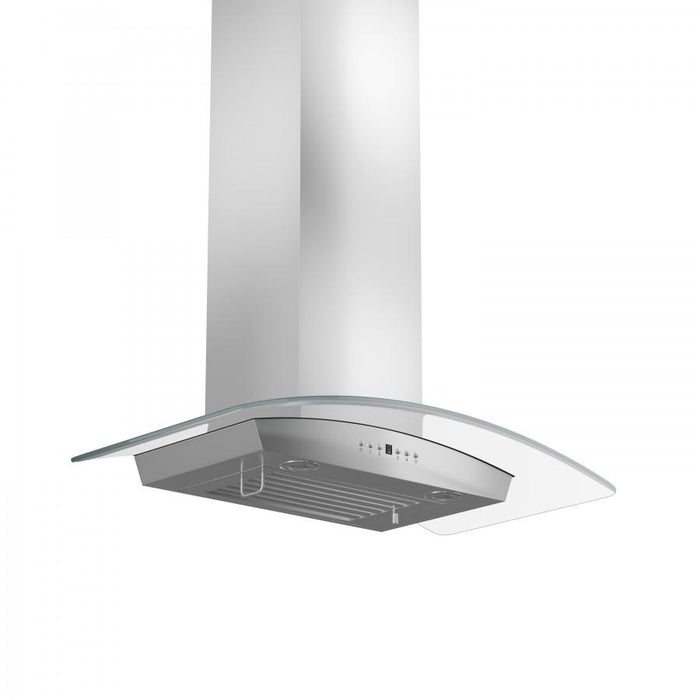 ZLINE 36" Stainless Steel Wall Range Hood with Crown Molding, KZCRN - 36 - Farmhouse Kitchen and Bath