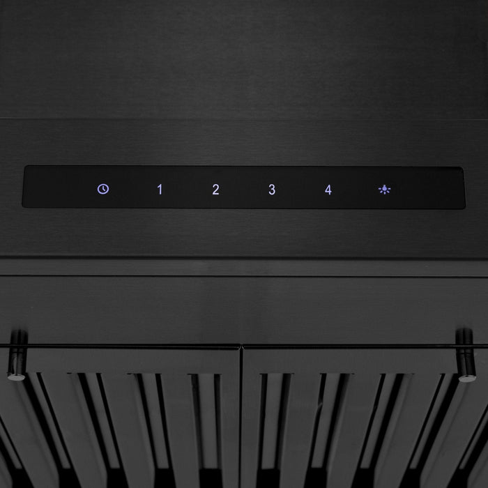ZLINE 36" Wall Mount Range Hood, Black Stainless Steel, BSKENCRN - 36 - Farmhouse Kitchen and Bath