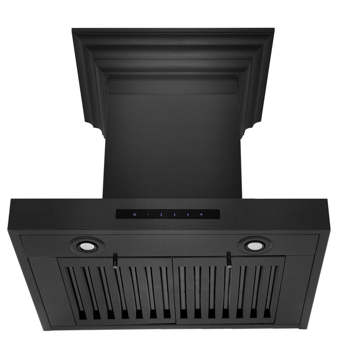 ZLINE 36" Wall Mount Range Hood, Black Stainless Steel, BSKENCRN - 36 - Farmhouse Kitchen and Bath