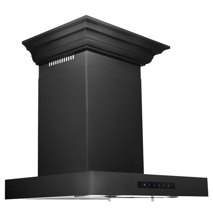 ZLINE 36" Wall Mount Range Hood, Black Stainless Steel, BSKENCRN - 36 - Farmhouse Kitchen and Bath