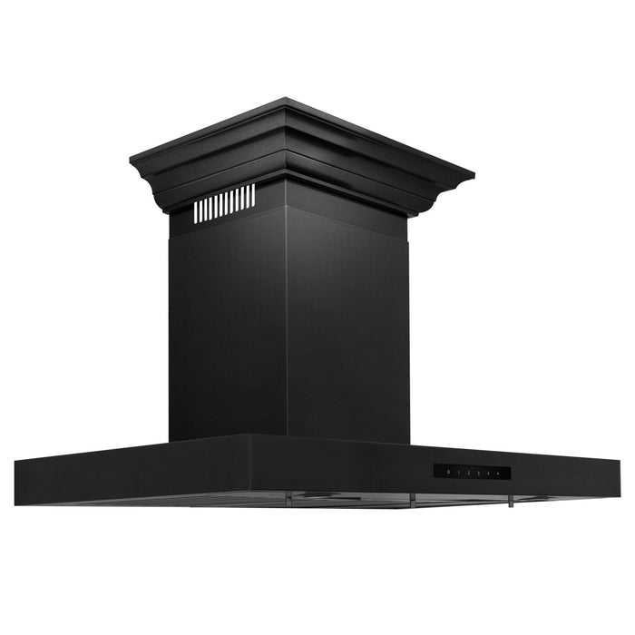 ZLINE 36" Wall Mount Range Hood, Black Stainless Steel, BSKENCRN - 36 - Farmhouse Kitchen and Bath
