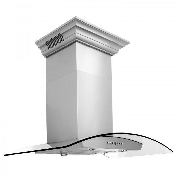 ZLINE 36" Wall Range Hood, Built - in CrownSound® Bluetooth Speakers, KZCRN - BT - 36 - Farmhouse Kitchen and Bath