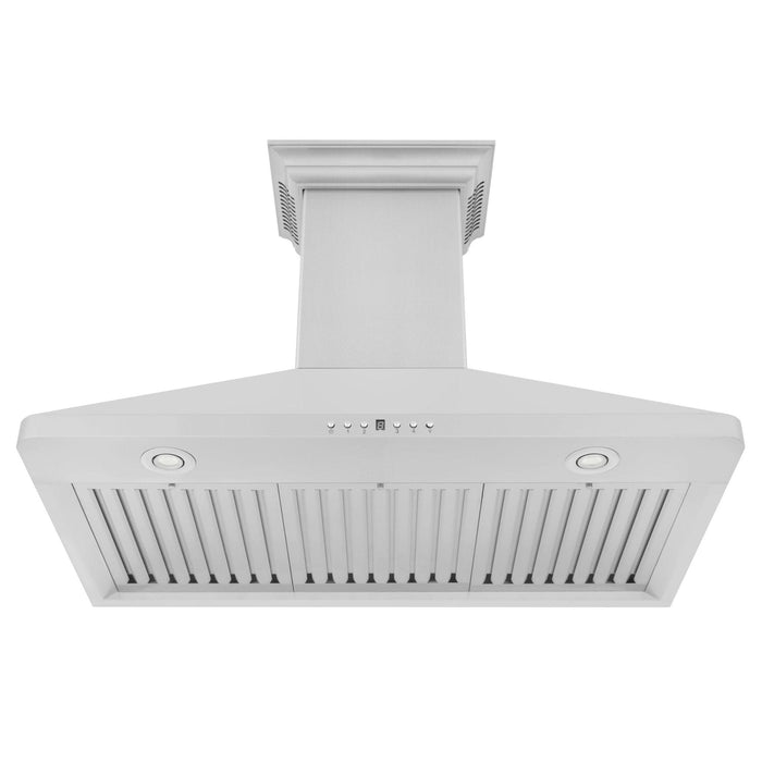 ZLINE 36" Wall Range Hood, Stainless, CrownSound Speakers, KF1CRN - BT - 36 - Farmhouse Kitchen and Bath