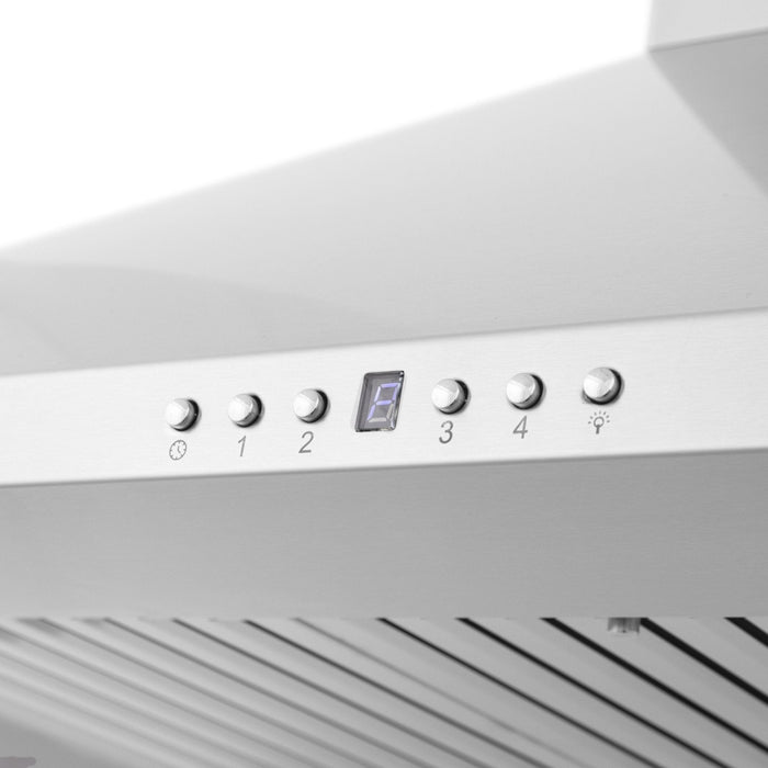 ZLINE 36" Wall Range Hood, Stainless, CrownSound Speakers, KF1CRN - BT - 36 - Farmhouse Kitchen and Bath