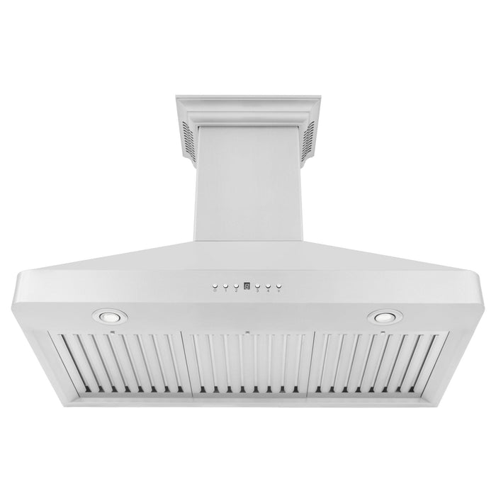 ZLINE 36" Wall RangeHood, Stainless, CrownSound Speakers, KF2CRN - BT - 36 - Farmhouse Kitchen and Bath