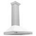 ZLINE 36" White Matte Range Hood, Stainless Steel Handle KB4SNX - WM - 36 - Farmhouse Kitchen and Bath