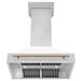 ZLINE 36"Stainless Steel Range Hood, White Matte Shell, 8654STZ - 36 - CB - Farmhouse Kitchen and Bath