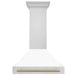 ZLINE 36"Stainless Steel Range Hood, White Matte Shell, 8654STZ - 36 - CB - Farmhouse Kitchen and Bath