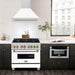 ZLINE 36"Stainless Steel Range Hood, White Matte Shell, 8654STZ - 36 - CB - Farmhouse Kitchen and Bath