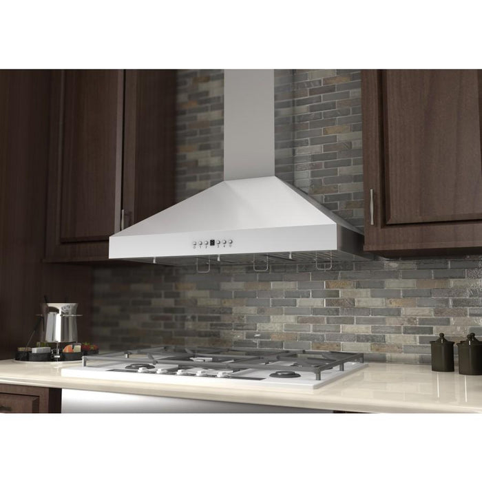ZLINE 42" Stainless Steel Wall Range Hood, Crown Molding, KL3CRN - 42 - Farmhouse Kitchen and Bath