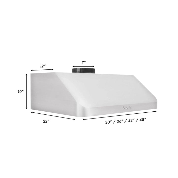 ZLINE 42" Under Cabinet Stainless Steel Range Hood 623 - 42 - Farmhouse Kitchen and Bath