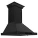 ZLINE 42" Wall Black Stainless Range Hood, Crown Speakers, BSKBNCRN - BT - 42 - Farmhouse Kitchen and Bath