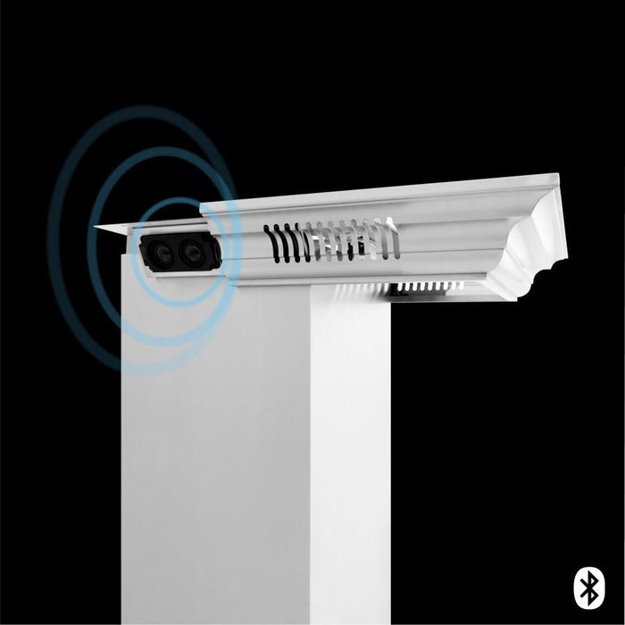 ZLINE 42" Wall Range Hood, Built - in CrownSound® Bluetooth Speakers, KECRN - BT - 42 - Farmhouse Kitchen and Bath