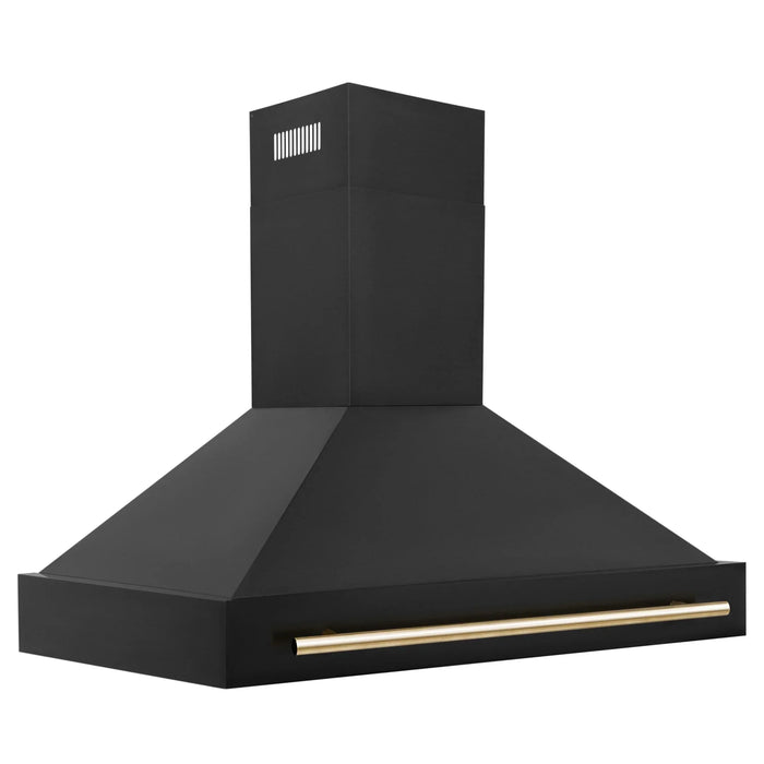 ZLINE 48" Autograph Black Stainless Wall Range Hood, BS655Z - 48 - G - Farmhouse Kitchen and Bath