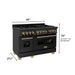ZLINE 48" Autograph Dual Fuel Range, Black Stainless, Bronze RABZ - 48 - CB - Farmhouse Kitchen and Bath