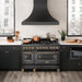 ZLINE 48" Autograph Dual Fuel Range, Black Stainless, Bronze RABZ - 48 - CB - Farmhouse Kitchen and Bath