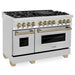 ZLINE 48" Autograph Dual Fuel Range, Stainless Steel, RAZ - 48 - CB - Farmhouse Kitchen and Bath