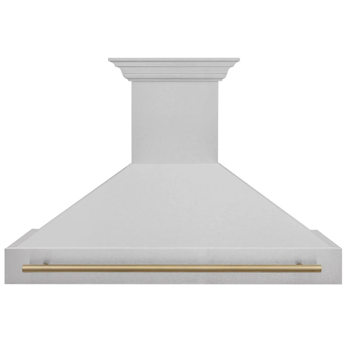 ZLINE 48" Autograph DuraSnow Stainless Steel Hood 8654SNZ - 48 - G - Farmhouse Kitchen and Bath