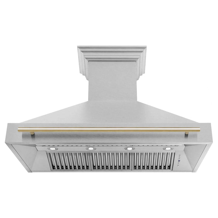 ZLINE 48" Autograph DuraSnow Stainless Steel Hood 8654SNZ - 48 - G - Farmhouse Kitchen and Bath