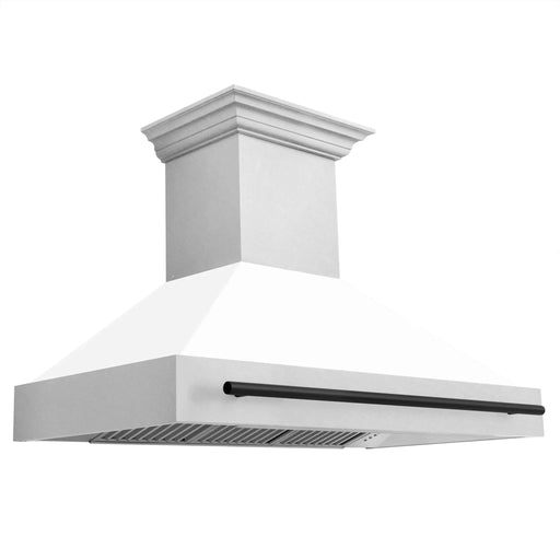 ZLINE 48" Autograph DuraSnow White Range Hood 8654SNZ - WM48 - MB - Farmhouse Kitchen and Bath