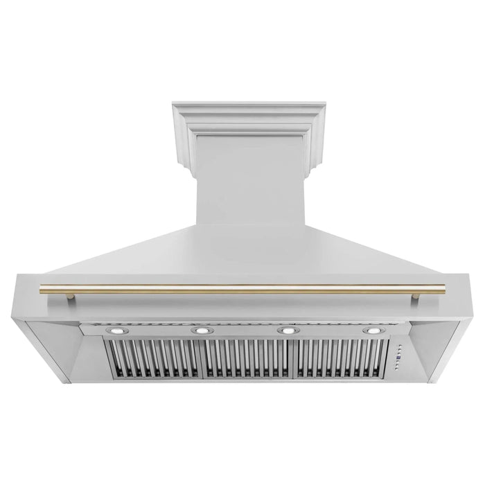 ZLINE 48" Autograph Stainless Wall Range Hood, 8654STZ - 48 - G - Farmhouse Kitchen and Bath