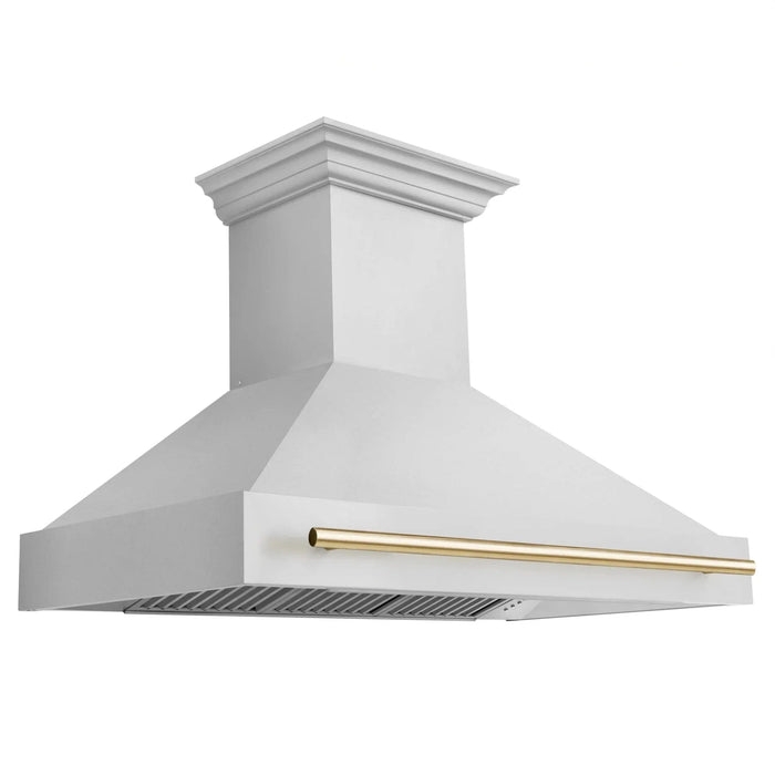 ZLINE 48" Autograph Stainless Wall Range Hood, 8654STZ - 48 - G - Farmhouse Kitchen and Bath
