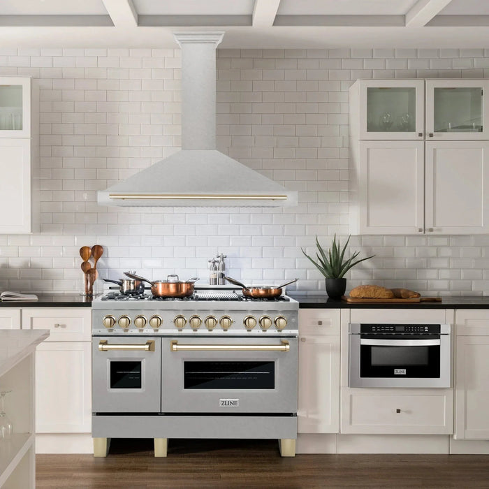 ZLINE 48" Autograph Stainless Wall Range Hood KB4SNZ - 48 - G - Farmhouse Kitchen and Bath