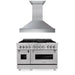 ZLINE 48" Bundle Range RAS - SN - 48 & Range Hood 8654SN - 48, 2KP - RASSNRH48 - Farmhouse Kitchen and Bath