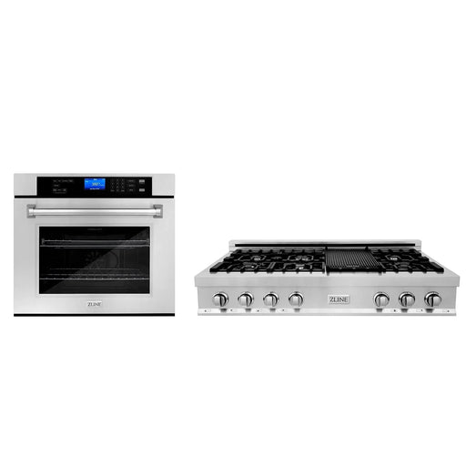 ZLINE 48" Bundle Range Top RT48 & Wall Oven AWS - 30, 2KP - RTAWS48 - Farmhouse Kitchen and Bath