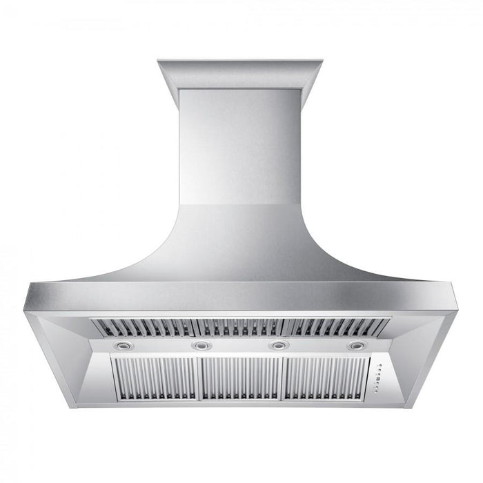 ZLINE 48" Designer Snow Stainless Finish Wall Range Hood, 8632S - 48 - Farmhouse Kitchen and Bath