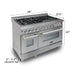 ZLINE 48" Dual Fuel Range in Snow Stainless, Blue Gloss Door, RAS - BG - 48 - Farmhouse Kitchen and Bath