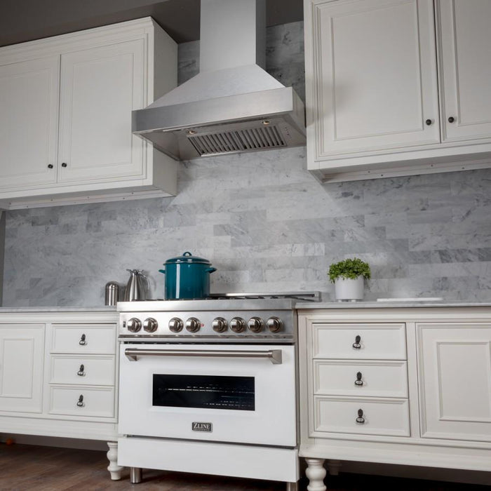 ZLINE 48" Snow Finish Range Hood with Snow Finish Shell, 8654SN - 48 - Farmhouse Kitchen and Bath