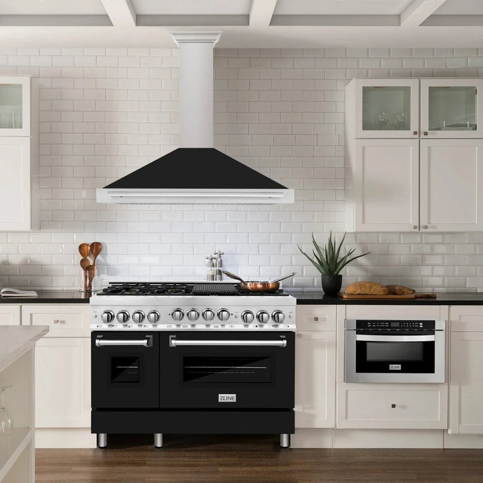 ZLINE 48" Stainless Range Hood Shell, Stainless Handle KB4SNX - BLM - 48 - Farmhouse Kitchen and Bath