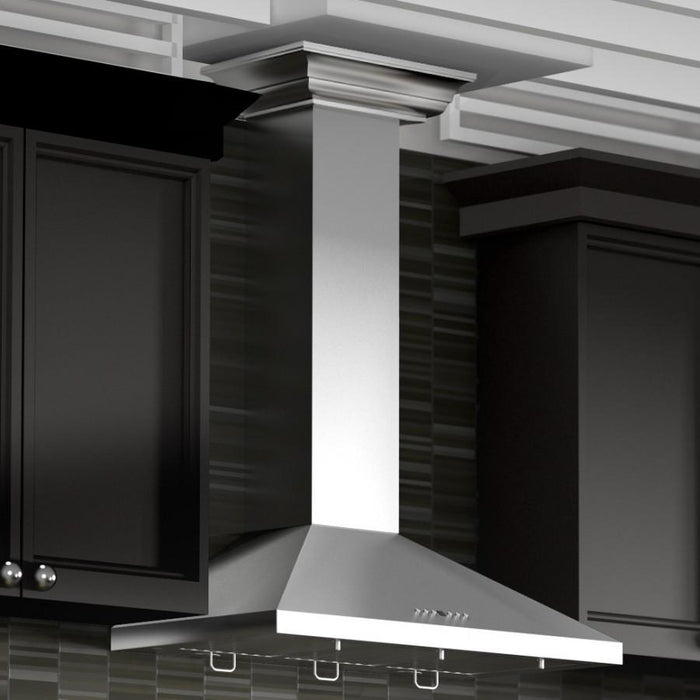ZLINE 48" Stainless Steel Wall Range Hood, Crown Molding, KL2CRN - 48 - Farmhouse Kitchen and Bath