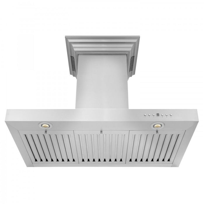 ZLINE 48" Wall Range Hood, Built - in CrownSound® Bluetooth Speakers, KECRN - BT - 48 - Farmhouse Kitchen and Bath
