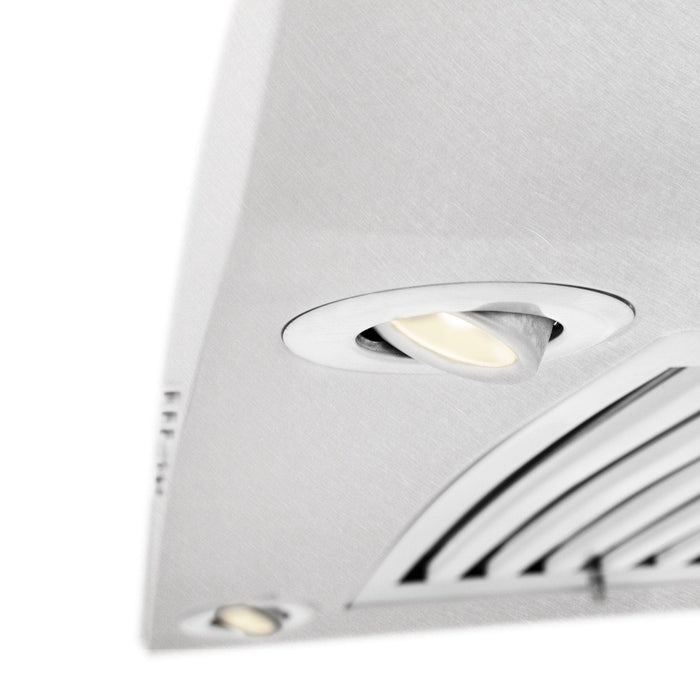 ZLINE 48" Wall Range Hood, Snow Finish Stainless & Glass, 8KN4S - 48 - Farmhouse Kitchen and Bath