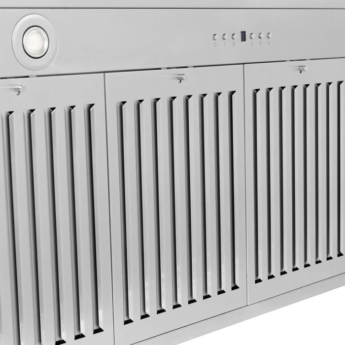 ZLINE 48" White Matte Range Hood, Stainless Steel Handle KB4SNX - WM - 48 - Farmhouse Kitchen and Bath