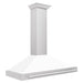 ZLINE 48" White Matte Range Hood, Stainless Steel Handle KB4SNX - WM - 48 - Farmhouse Kitchen and Bath