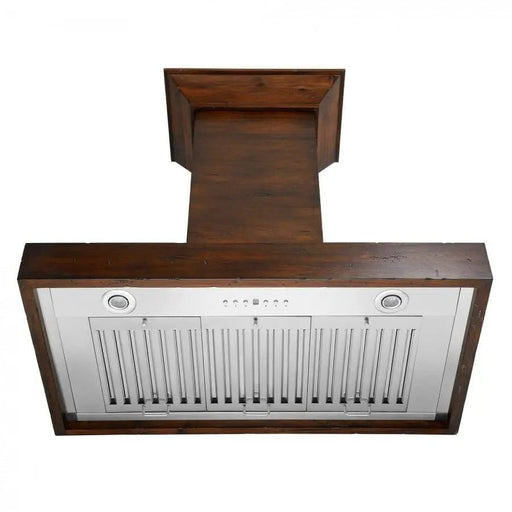 ZLINE 48" Wooden Wall Range Hood in Walnut, KBRR - 48 - Farmhouse Kitchen and Bath