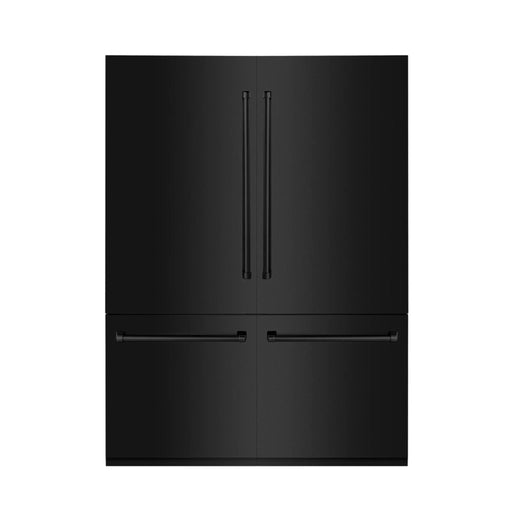 ZLINE 60" 32.2 cu. ft. Built - In 4 - Door French Door Refrigerator with Internal Water and Ice Dispenser in Black Stainless Steel RBIV - BS - 60 - Farmhouse Kitchen and Bath